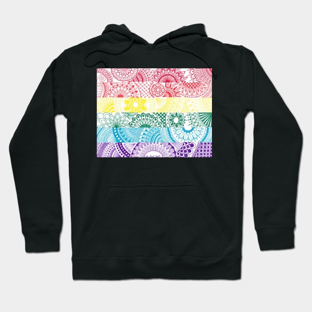 Mandala Pride Flag Hoodie by calenbundalas